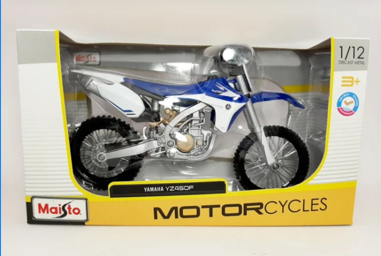ماکت موتور کراسی یاماها YZ 450 برند Maisto نمونه 1.12