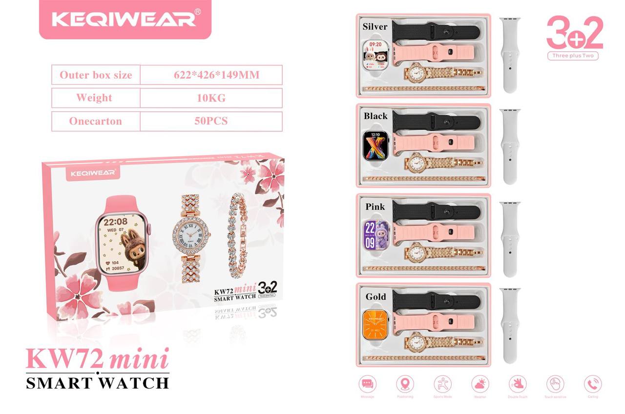 ساعت هوشمند KEQIWEAR KW72 Mini (پک 3+2