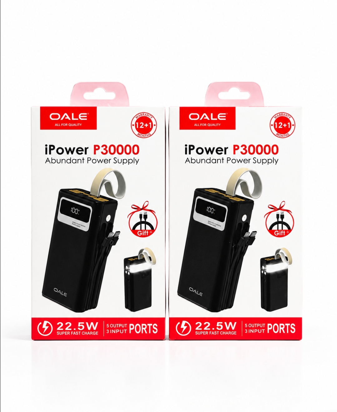 پاوربانک OALE iPower P30000 ظرفیت 30000 میلی‌آمپر